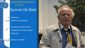Ontdooien, ontdooien, vorst ontdooien Nat heerlijkheid Medewerker van de maand (juli 2020): Gunnar De Boel – Grieks